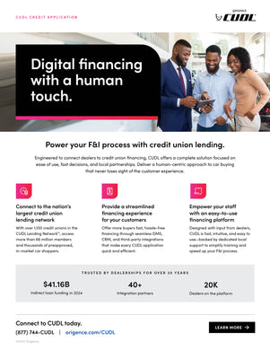 CUDL Credit Application | Product Sheet