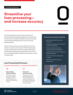Origence Lending Services | Document Services & AI