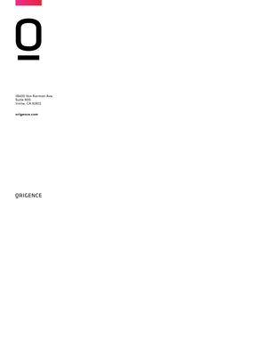 Origence Letterhead